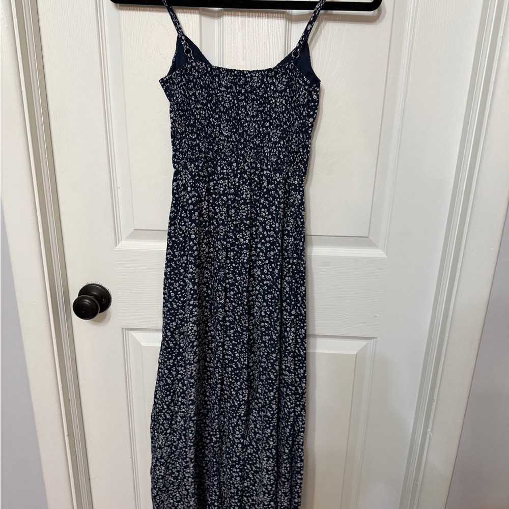 HOLLISTER channeled‎ bodice midi dress floral print XS - Picture 8 of 9